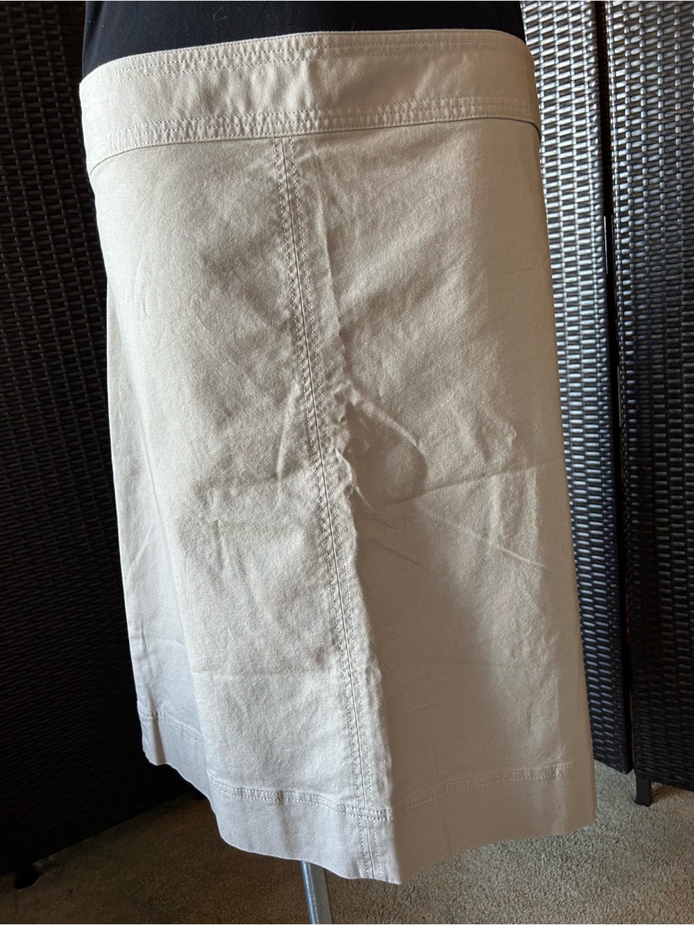 Talbots Khaki A-Line Midi Skirt NWOT